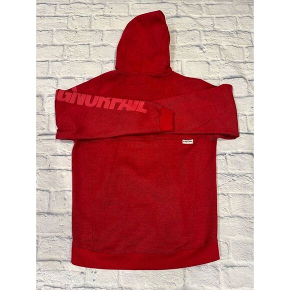 Flag Nor Fail Unisex Full Zip Performance Fleece Hoodie in Red Size Small - Picture 4 of 7